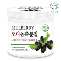 푸른들판 [푸른들판] 국산 오디 농축 분말 가루 180gx1통 뽕나무 열매, 1, 1통, 180g