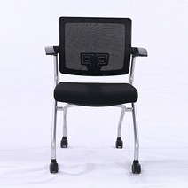 플랑키 메쉬등판 요추 팔걸이 회의실의자 접이식의자, 색상:그린