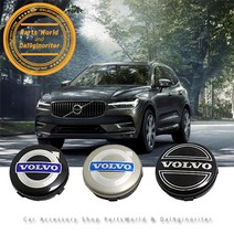 볼보 64mm 순정타입 휠캡 타이어밸브캡 XC60 XC90, B02.타이어밸브캡-블랙