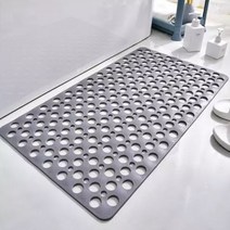 일라오 미끄럼방지 PVC 논슬립 욕실매트, 대형 60*90, 그레이