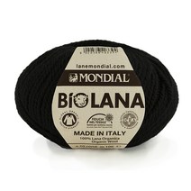 [니트박스 뜨개실] 몬디알 바이오라나 100% 오가닉 울, 200. 블랙