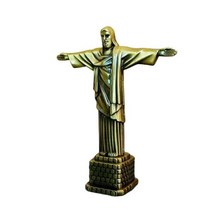 예수 입상 예술의 금속 기독교 Crist Redentor 그리스도 조각 모델 홈 인테리어, 04 C height 18.5CM