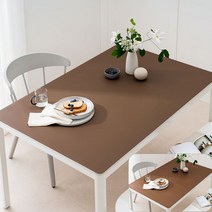(14colors 11size) 롤로아 100% 방수 가죽 식탁보 테이블보, 60x60cm, 양면-13 (Darkbrown+DarkGold)