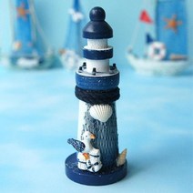 여름바다 미니어처 갈매기 등대 매장꾸미기 홈가드닝