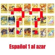 포켓몬 메탈 영어 스페인어 Kapikachu I Choose You GX EX Vmax 컬렉션 카드 슈퍼 게임 6.3-8.8Cm 애니메이션 어린이 선물 완구, Spanish 1Pcs random