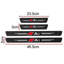 아우디 Audi 스티커 3d 탄소 섬유 자동차 도어 실 보호대 데칼 a1 a3 8v 8p 8l s3 rs3 sline a4 a5 a6 a7 a8 q5 액세서리, 아우디 a1용 4개