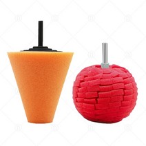 우레탄 압축 고탄성 마블 스펀지 전기 드릴에 사용되는 자동 휠 연마 스폰지 버니싱 볼 연마 콘 세트 자동차 허브 버핑 스폰지 연마 키트, 열하나
