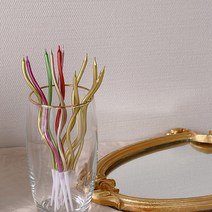 메탈 꼬불초 웨이브초 생일초 파티초 커플 기념일, 믹스