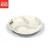 매트퓨전3절 동백전사 나눔접시 한정식 그린멜라민 업소용, 동백전사매트퓨전3절 G-0516