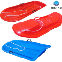 탑플라스틱 1인용 2인용 어린이 등받이 내쇼날 눈썰매 설매, 탑썰매2, 빨강