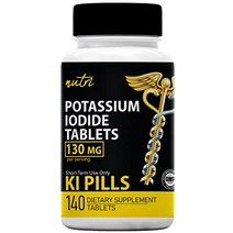 Potassium Iodide Tablets 130 mg - (140 High-Dose Tablets) EXP 04/2032 - Ki Pills Potassium Iodine Ta, 140 Count (Pack of 1)