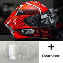 X-Spirit III 풀 페이스 오토바이 헬멧 X14 레드 모토 크로스 레이싱 라이딩 안전모, 03 Clear Visor_03 XL