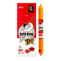 진주 천하장사 오리지날 소시지 빅 700gx2개 무료배송/상온 체다치즈 DHA EPA 발색제 보존료 2무 트랜스지방 아이들 사무실 간식, 2곽