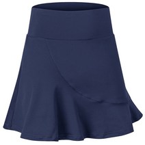 라인댄스여성 테니스 스커트 퀵 드라이 루스 스커트 가짜 두 조각 여성 스포츠 댄스폴댄스, 네이비 블루, xxl