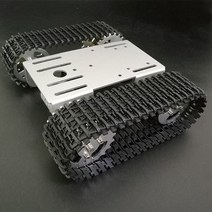 주행 로봇 모바일 코딩 궤도 금속 스마트 탱크 추적 자동차 플랫폼 모터 DIY 메이커 교육 RC 부품, 블랙