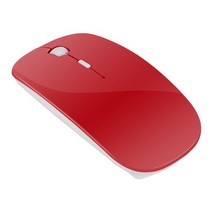 2022 새로운 휴대용 울트라 얇은 광학 마우스 무선 3 조정 가능한 DPI 2.4G 수신기 PC 노트북, 중국, red