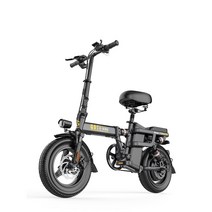 접이식 전기 자전거 gds e-bike F10 전동 폴딩 미니벨로 바이크 고성능 배달 대리기사 학생 출퇴근 kgn 엄마 아빠 독일기술 14인치, 30AH-120km, 블랙 F10, 고탄소강