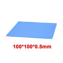 써멀패드 그래픽카드 RGEEK 100 Pcs 파란색 10mm * 1mm GPU CPU 방열판 냉각 전도성 실리콘 패드 열, 01 100x100x0.5mm
