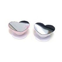 원형 하트 미러 그립톡, A-06)하트 오목형 블랙(포장)