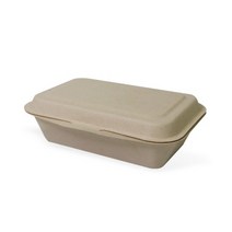 펄프 샐러드 디저트 베이커리 용기 1칸 B-004, 크라프트, 50개, 1개입
