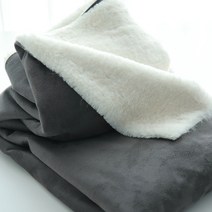 대폭 스웨이드 본딩 밍크털 원단 그레이