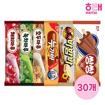 [해태] 바 아이스크림 30개입 누가바 쌍쌍바 바밤바 호두마루 간식, 호두마루 15개+녹차마루 15개