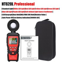디지털조도계 조도기 HABOTEST 디지털 Luxometer 전문 Illuminator LED 광도계 라이트 미터 HT620 핸드 헬, 02 HT620L Professional