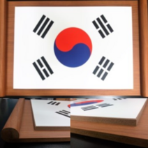 족자형 태극기 벽걸이 실내용 정부권장 학교 교실용, 45X30cm
