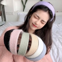 8컬러 울 니트 머리띠 파스텔톤 겨울 여자 예쁜 여성 헤어밴드