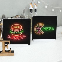 아트박스/꾸밈 tk740-스탠드액자2P_맛있는네온사인