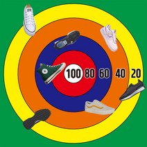 메리팡 신발양궁 신발던지기 과녁판 다양한 사이즈 색상, 1.5m, 점수디자인, A-TYPE