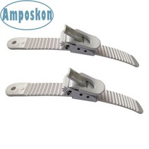 1 세트 스노우보드 바인딩 부품 2 버클 및 2 스노우보드 스트랩 인 토우 텅 바인딩 시스템 화이트 용 스트랩, 없음