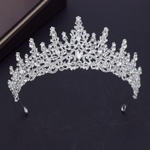 티아라 크라운 보석 세트 파티 소품 여왕 머리띠 목걸이