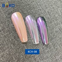 Boko도매 0.2 그람 오로라 파우더 카멜레온 매니큐어 플래시 크롬 네일 접착제 원료 편광 네온 안료 인어, KCH-08