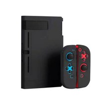 1세트 전신 스플릿 타입 스위치 OLED TPU 프로텍터 케이스 Nintendo Switch Lite 용 지문 방지 커버 가드, 한개옵션1, 02 Black