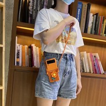 z제트플립 3 4 호환 크로스백 휴대폰 가방 카드지갑 케이스 ins 3d 해바라기 가죽