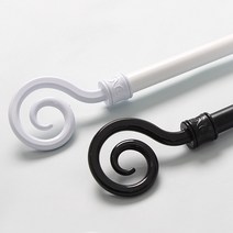 FREESPACE 커튼봉 유니크 25mm 6size 2color, 유니크블랙-6자(100cm~190cm), 상품선택:유니크블랙-6자(100cm~190cm)