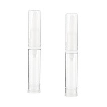 GHSHOP 2x 병 여행 프레스 펌프 병 세면 용품 액체 용기 재사용 가능한 펌프 디스펜서 명확한 에어리스 로션, 15ml, AS 소재