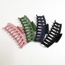 얌뚱이 무광 집게핀 머리끈 머리핀 검정 헤어 악세사리 헤어핀