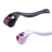 헬시 케어 540 더마 롤러 바늘 기구 얼굴 0.2mm 0.25mm 0.3mm-티타늄 스킨 도구 블랙 화이트 1 개, Black 0.25mm