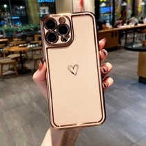 아이폰 13 12 11 프로 최대 플러스 준비된 Stock6D 전기 도금 사진 프레임 사랑 휴대 전화 케이스