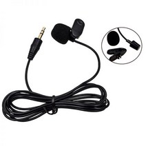 핀 방송용 휴대용 SNS 마이크 딕터폰 보이스 레코더 오디오 스튜디오용 3.5mm 스테레오 클립 온 옷깃 라발리에 타이 유선 옴니, 검은 색