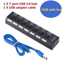 usb 3.0 hub 전원 스위치 멀티 허브, USB 케이블