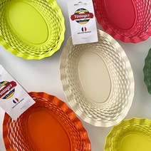 프렌치 컬러 브레드 바스켓 빵 간식 바구니 (11 color), 체리레드