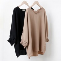 아이우먼 빅사이즈사랑해요 3053L102 벌룬 소매 블라우스 NB