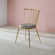 지니골드체어-골드색고급의자식탁카페인테리어의자, 베이지, 1개