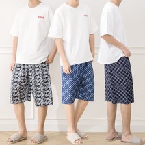 우일인견 남성용 풍기인견 패턴 7부 반바지
