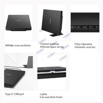 북스캐너 북스캔 비파괴 북 스캐너 양면 고속 책 LiDE300 스캐너 휴대용 HD 텍스트 가정용 A4 컬러 책 사, 01 LiED300 2400dpi