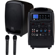 포터블 앰프스피커 AT-260BN 900메가 무선마이크 내장 MAX파워 150W KANALS - STM, 마이크선택 1) 핸드용 2개