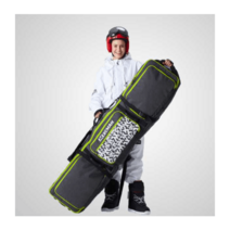 50L 대용량 스노보드백 스키부츠백 스키장비 가방 백팩 보드가방, H.오렌지 옐로 (바퀴 달린)